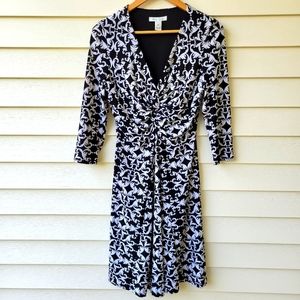 White House Black Market Black and White High-Low Dress